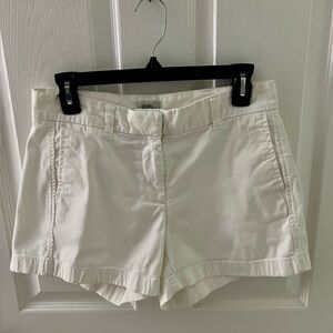 J. Crew White Cotton Shorts, Size 0